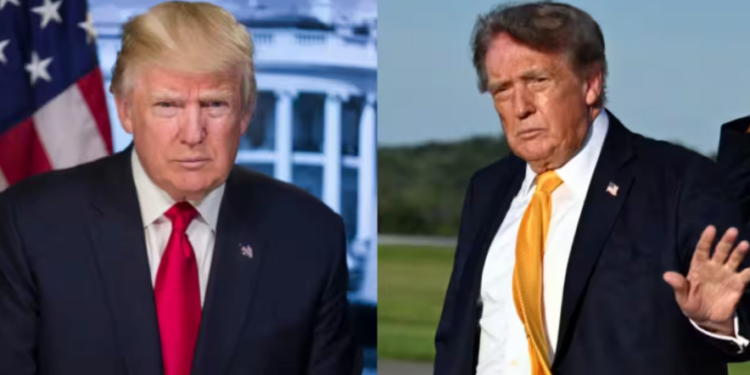 Trump’s Brown Hair Sparks Online Buzz After New Jersey Arrival